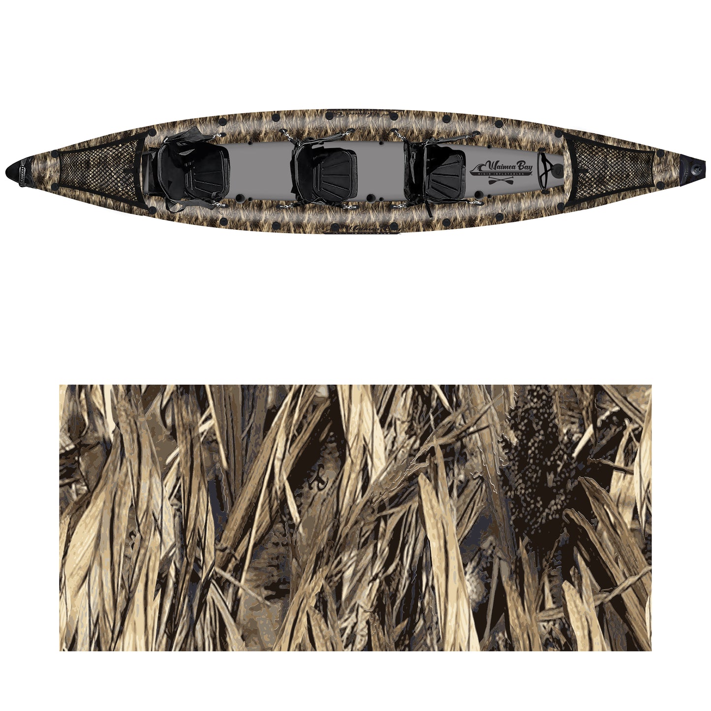 Three-Seater Camo Kayak