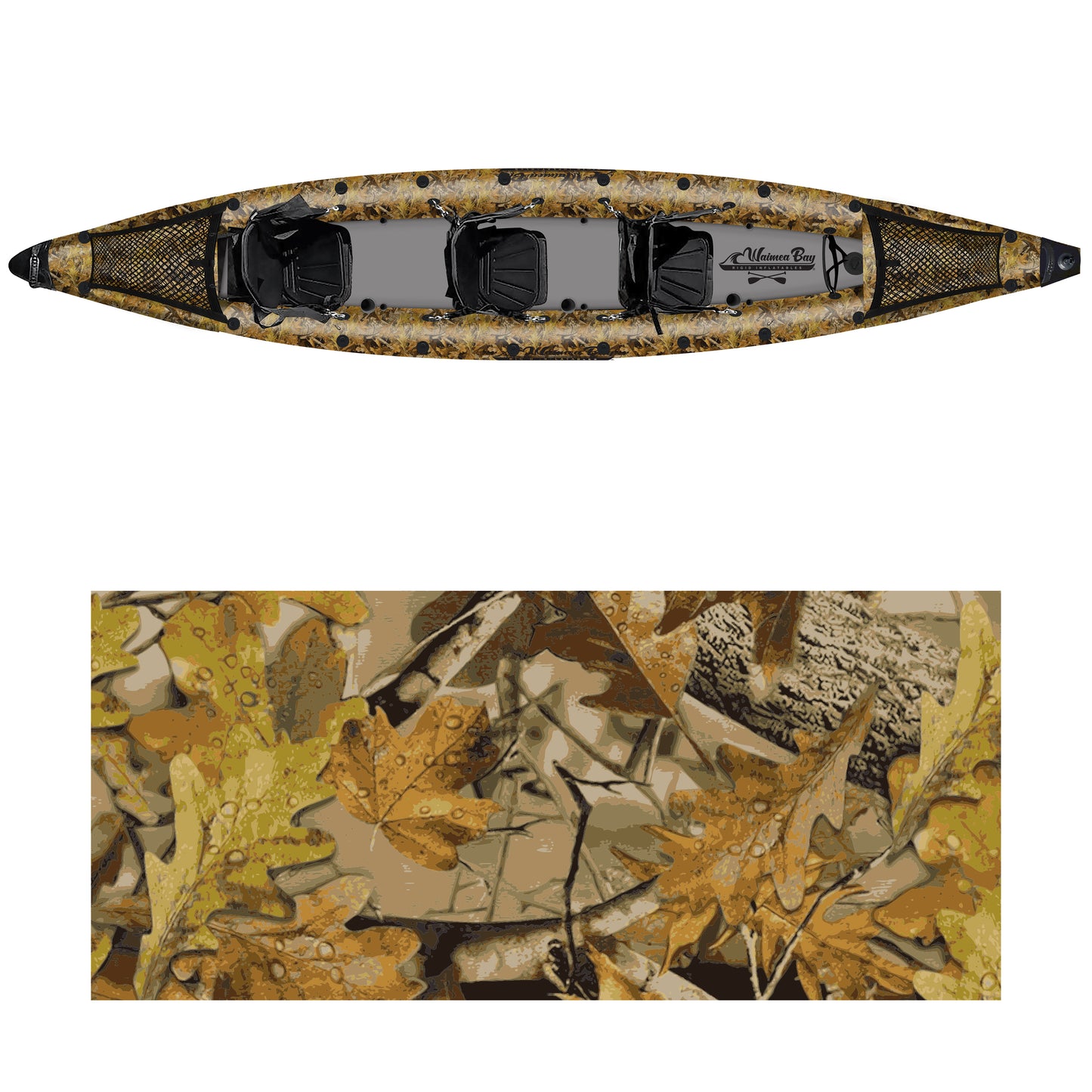 Three-Seater Camo Kayak